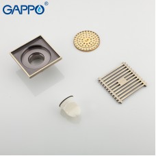 Душевой трап Gappo G81004-4 (бронза 100*100)